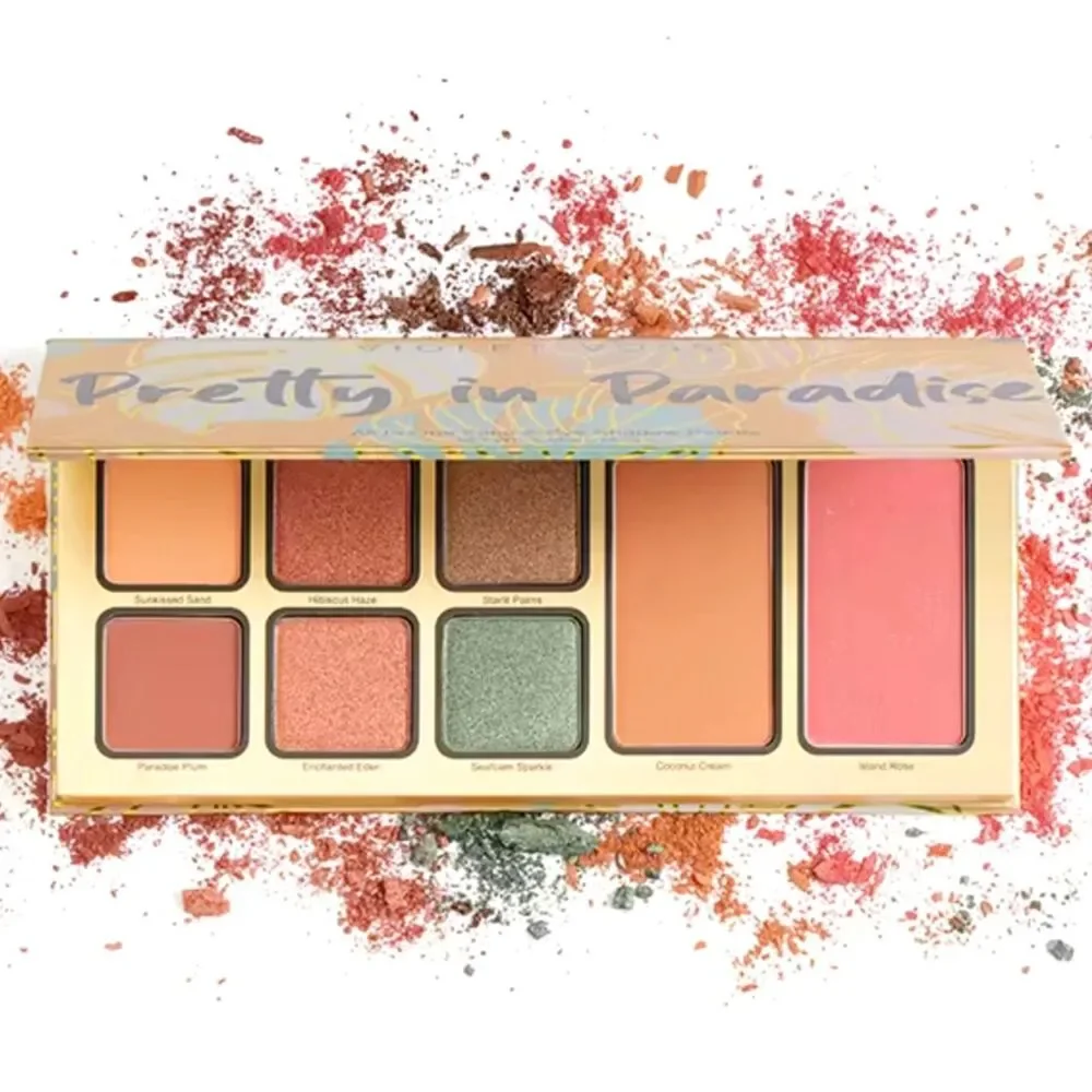 NIB Pretty In Paradise Eyeshadow & Face Palette - Violet Voss